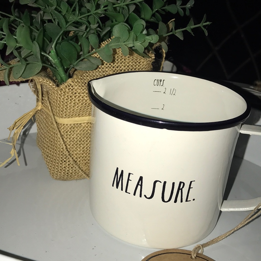 Rae Dunn enamel tin measuring cup new